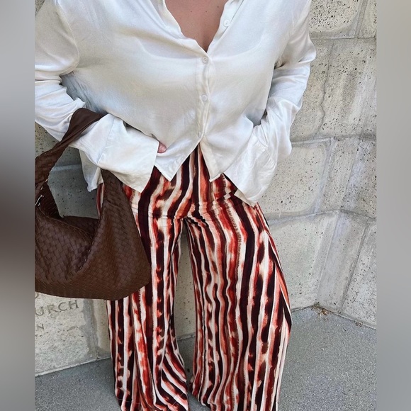 Striped Palazzo Pants, size Large - Picture 3 of 6
